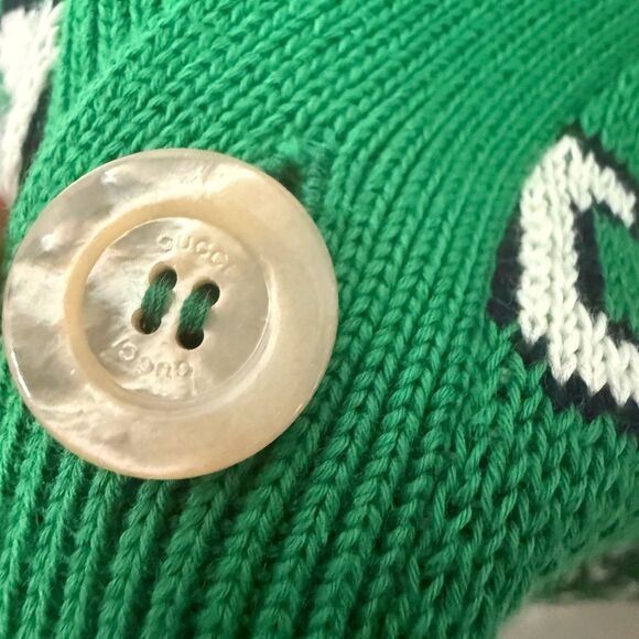 Brand new men’s size M Gucci Green Geometric Cardigan fits women’s Large to Xl - Picture 10 of 12